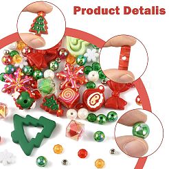 100Pcs 19 Styles Christmas Acrylic Beads&nbsp;MACR-FS0002-33