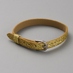 Blank PU Leather Cord Bracelet with Alloy Clasps&nbsp;X1-AJEW-TAC0041-01B-05