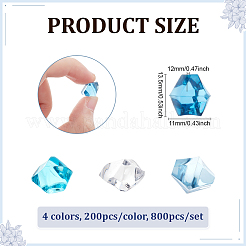 800Pcs 4 Colors Plastic Ice Block&nbsp;AJEW-PH0007-41