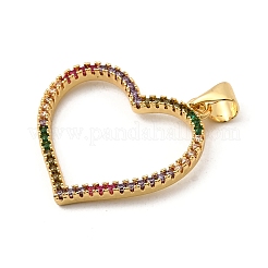 Brass Micro Pave Colorful Cubic Zirconia Pendants&nbsp;KK-I360-034G