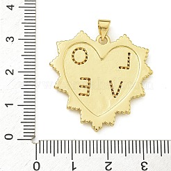 Rack Plating Brass Micro Pave Clear Cubic Zirconia Pendants&nbsp;KK-Z067-05G