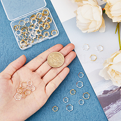80Pcs 4 Style Brass Bead Frames&nbsp;KK-FH0005-32