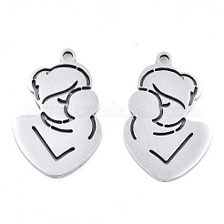 Non-Tarnish Mother's Day 201 Stainless Steel Pendants&nbsp;X-STAS-S081-036