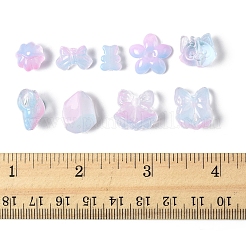 120Pcs 8 Styles Transparent Spray Paint Glass Beads&nbsp;GLAA-FS0002-26