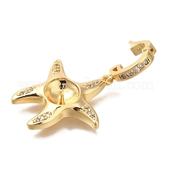 Brass Micro Pave Cubic Zirconia European Dangle Pendant Bails&nbsp;KK-K388-52G