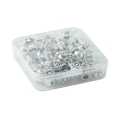 60Pcs 12 Style Tibetan Style Alloy European Beads&nbsp;TIBEB-FS0001-04