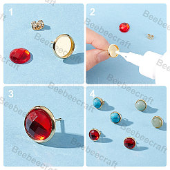 50Pcs 304 Stainless Steel Stud Earring Settings&nbsp;STAS-BBC0001-67