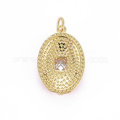 Brass Micro Pave Colorful Cubic Zirconia Pendants&nbsp;ZIRC-S067-238-NF