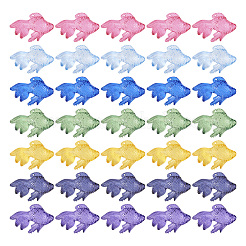 42Pcs 7 Colors Transparent Acrylic Pendants&nbsp;MACR-TA0001-57