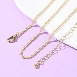 Brass Column Link Chain Necklaces&nbsp;MAK-L045-03G