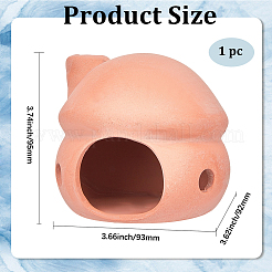Ceramics Shrimp Fish Hiding House Ornaments&nbsp;AJEW-GF0014-49