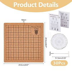 Square Cork Blocking Mats for Knitting&nbsp;TOOL-WH0005-17B