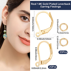 20Pcs Brass Leverback Earring Findings&nbsp;KK-BBC0023-86
