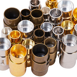 Brass Locking Tube Magnetic Clasps&nbsp;KK-SC0001-11
