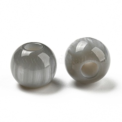 Opaque Resin Imitation Cat Eyes European Beads&nbsp;RESI-D070-05B
