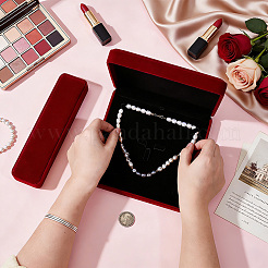 1Pc Rectangle Velvet Jewelry Necklace Boxes and 1Pc Square Jewelry Set Packing Boxes&nbsp;VBOX-PH0001-04