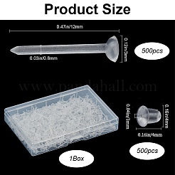 500Pcs Eco-Friendly Plastic Stud Earring Findings&nbsp;KY-SP0001-03A