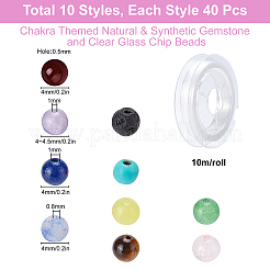 DIY Chakra Themed Stretch Bracelets Making Kits&nbsp;DIY-SC0012-72