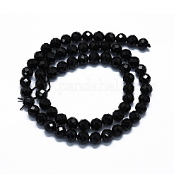 Natural Black Tourmaline Beads Strands&nbsp;G-G927-46