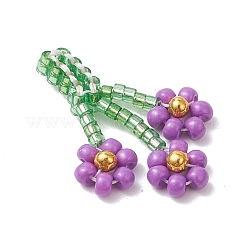 7Pcs 7 Colors Glass Seed Bead Pendants&nbsp;PALLOY-MZ01236