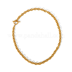 Stainless Steel Cable Chain Necklaces for Women&nbsp;KA6375-1