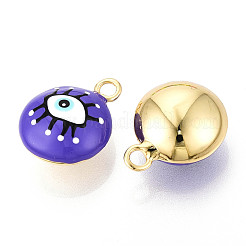 Brass Enamel Charms&nbsp;KK-P222-07G