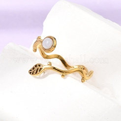 304 Stainless Steel Cuff Open Rings for Women&nbsp;GG-CBA7994-03G-06