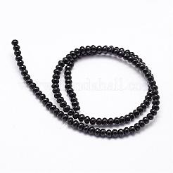 Natural Black Onyx Beads Strands&nbsp;G-P161-19-4x2mm