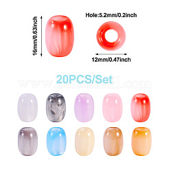 20Pcs Resin European Beads&nbsp;RESI-TA0004-35