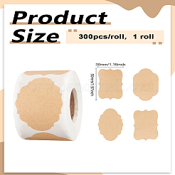 1 Roll Self Adhesive Kraft Paper Label Tag Stickers&nbsp;STIC-LP0001-09