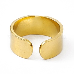 Ion Plating(IP) 304 Stainless Steel Cuff Ring for Women&nbsp;RJEW-C060-31G