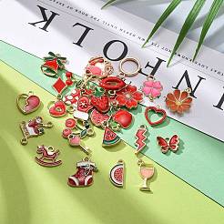 60Pcs 30 Styles Alloy Enamel Pendants&nbsp;ENAM-LS0001-03LG