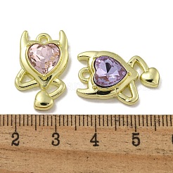 Rack Plating Alloy Rhinestone Pendants&nbsp;PALLOY-F312-14G