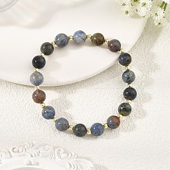 9MM Natural Dumortierite Beaded Stretch Bracelets&nbsp;BJEW-JB14305