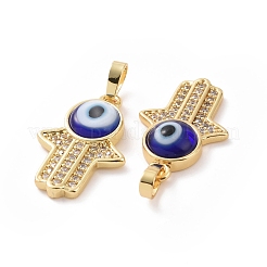 Brass Micro Pave Cubic Zirconia Pendants&nbsp;ZIRC-F136-02G-04