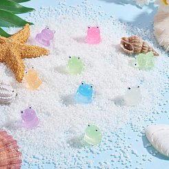 56Pcs 7 Colors Luminous Resin Frog Display Decoration&nbsp;JX877A