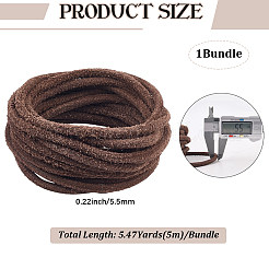 5M DIY Frosted Cowhide Leather Cord&nbsp;OCOR-GF0004-97D-02