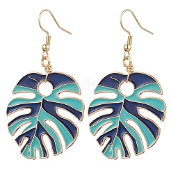 Leaf Alloy Enamel Dangle Earrings&nbsp;EJEW-JE06184