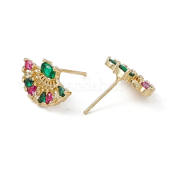 Rack Plating Brass Stud Earrings&nbsp;EJEW-A088-12G