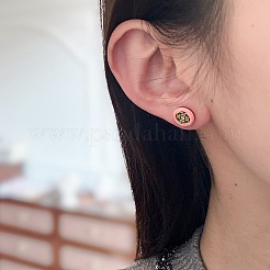 Brass Enamel Stud Earrings for Women&nbsp;WGB35AF-02