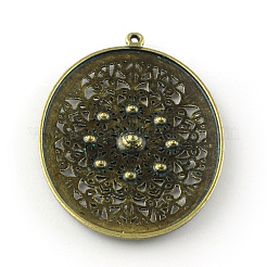 Oval Zinc Alloy Big Pendant Rhinestone Settings&nbsp;PALLOY-R065-130-LF