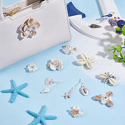 10Pcs 10 Styles Felt Natural Shell Beads Ornament Accessories&nbsp;DIY-PH0033-48