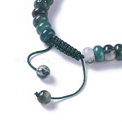 Adjustable Natural Indian Agate Braided Bead Bracelets&nbsp;BJEW-F369-A04