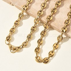 304 Stainless Steel Coffee Bean Chain Necklaces & Bracelets Sets&nbsp;SJEW-D091-09G