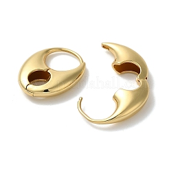 Rack Plating Brass Oval Hoop Earrings&nbsp;EJEW-L224-84G