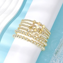 6Pcs 6 Styles Electroplate Non-magnetic Synthetic Hematite Stretch Bracelets&nbsp;BJEW-JB11024