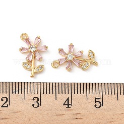 Brass Micro Pave Cubic Zirconia Pendants&nbsp;X1-KK-C099-02G-02
