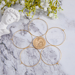 40Pcs Brass Hoop Earrings Findings&nbsp;KK-DC0001-11