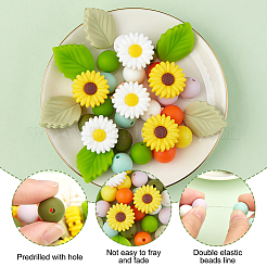 DIY Flower Leaf Bracelet Making Kit&nbsp;DIY-PH0009-33