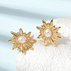 Brass Stud Earrings for Women&nbsp;KK-CBA9D38-06G